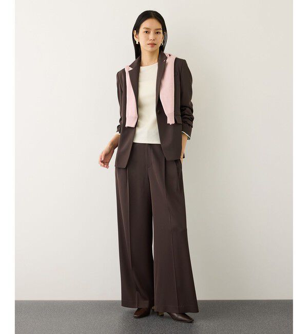 ROPE「ウエストシェイプ ベルテッドシングルジャケット/セットアップ対応」|テーラードジャケット|