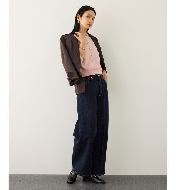 ROPE「ウエストシェイプ ベルテッドシングルジャケット/セットアップ対応」|テーラードジャケット|