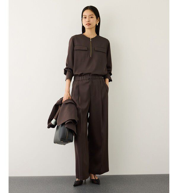 ROPE「ウエストシェイプ ベルテッドシングルジャケット/セットアップ対応」|テーラードジャケット|