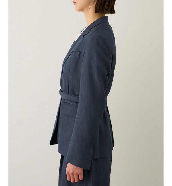 ROPE「ウエストシェイプ ベルテッドシングルジャケット/セットアップ対応」|テーラードジャケット|