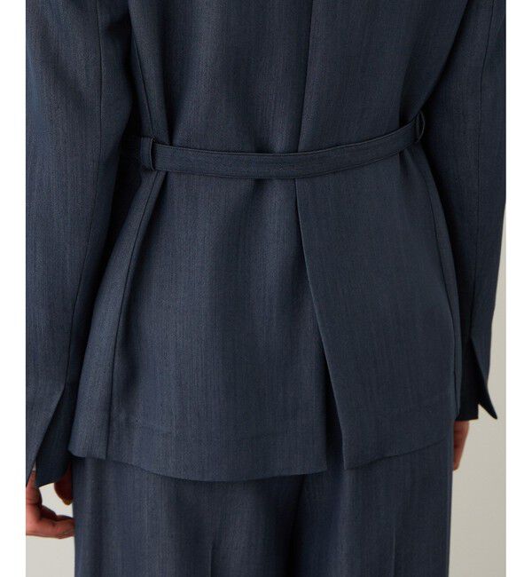 ROPE「ウエストシェイプ ベルテッドシングルジャケット/セットアップ対応」|テーラードジャケット|