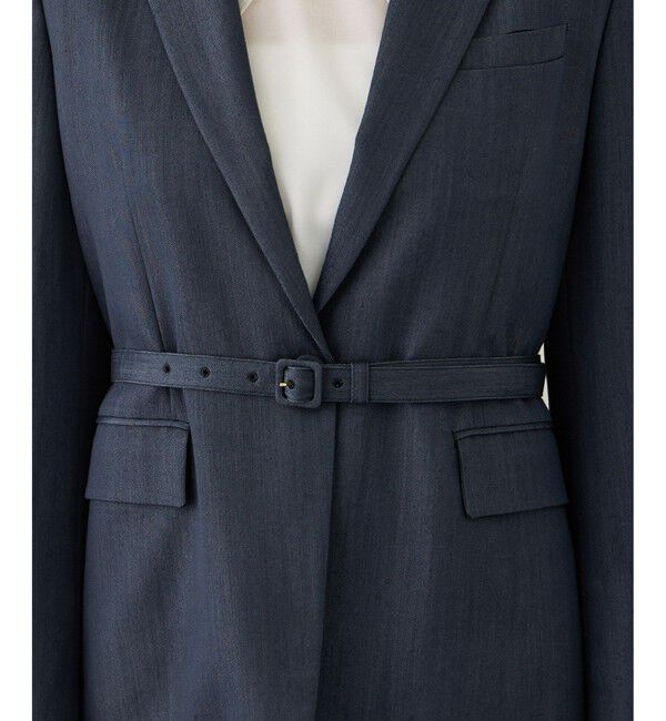 ROPE「ウエストシェイプ ベルテッドシングルジャケット/セットアップ対応」|テーラードジャケット|