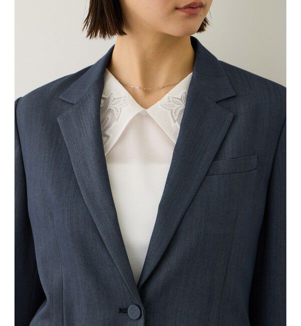 ROPE「ウエストシェイプ ベルテッドシングルジャケット/セットアップ対応」|テーラードジャケット|