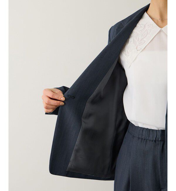 ROPE「ウエストシェイプ ベルテッドシングルジャケット/セットアップ対応」|テーラードジャケット|