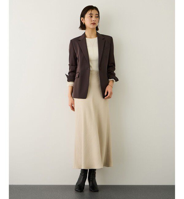 ROPE「ウエストシェイプ ベルテッドシングルジャケット/セットアップ対応」|テーラードジャケット|