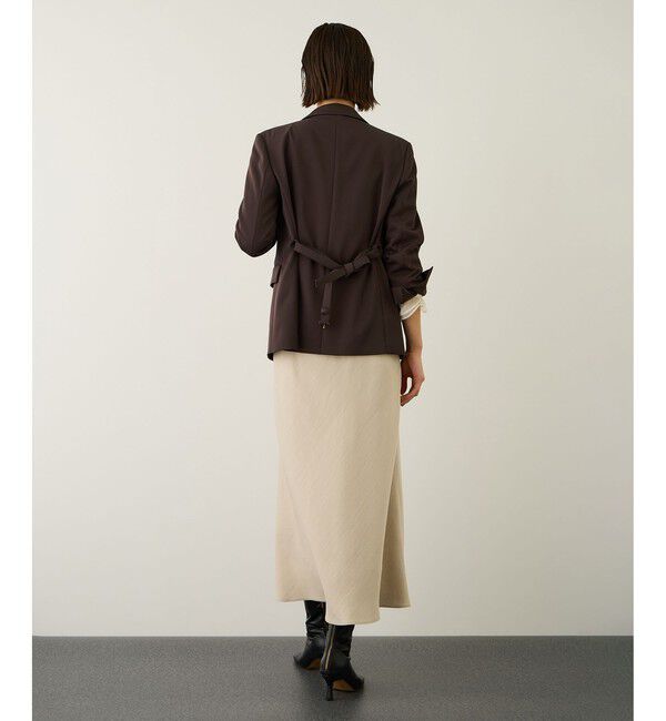 ROPE「ウエストシェイプ ベルテッドシングルジャケット/セットアップ対応」|テーラードジャケット|