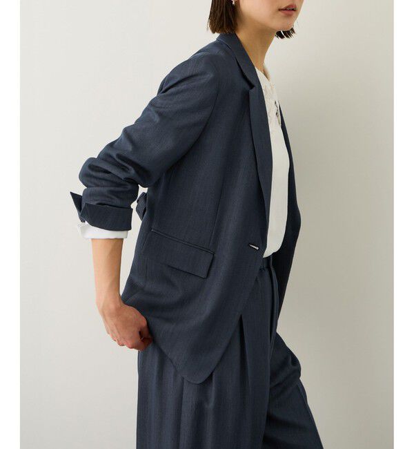 ROPE「ウエストシェイプ ベルテッドシングルジャケット/セットアップ対応」|テーラードジャケット|