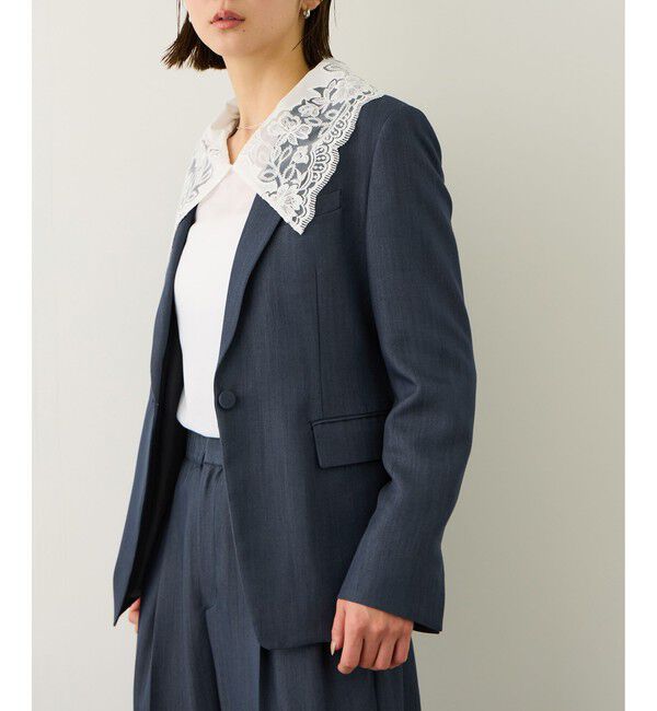 ROPE「ウエストシェイプ ベルテッドシングルジャケット/セットアップ対応」|テーラードジャケット|