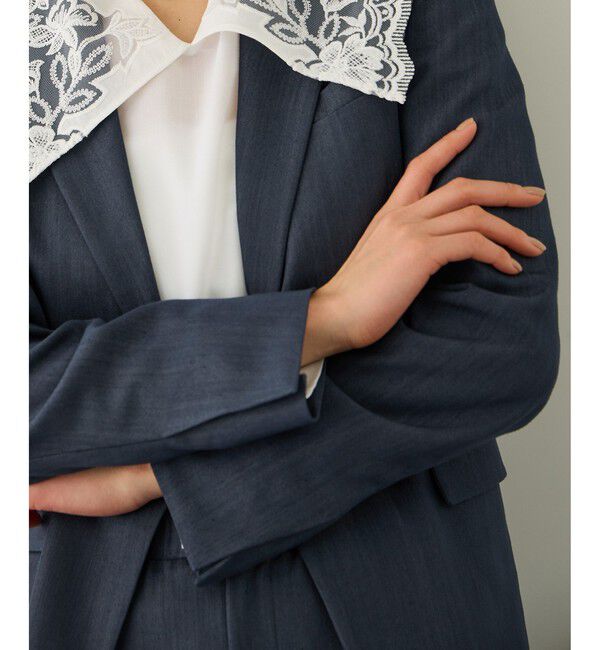 ROPE「ウエストシェイプ ベルテッドシングルジャケット/セットアップ対応」|テーラードジャケット|