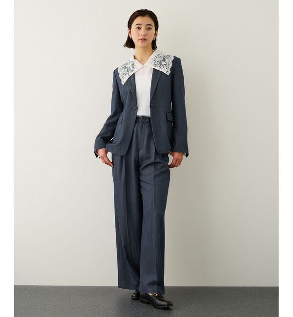 ROPE「ウエストシェイプ ベルテッドシングルジャケット/セットアップ対応」|テーラードジャケット|