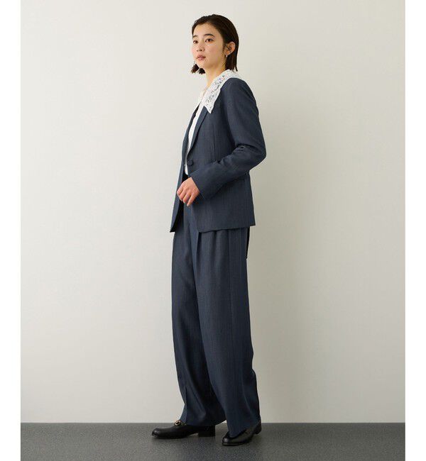ROPE「ウエストシェイプ ベルテッドシングルジャケット/セットアップ対応」|テーラードジャケット|
