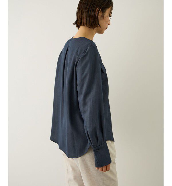 ROPE「フロントジップブラウス/イージーケア・セットアップ対応」|シャツ・ブラウス|
