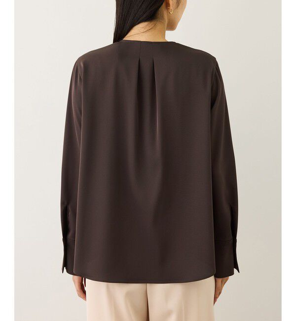 ROPE「フロントジップブラウス/イージーケア・セットアップ対応」|シャツ・ブラウス|