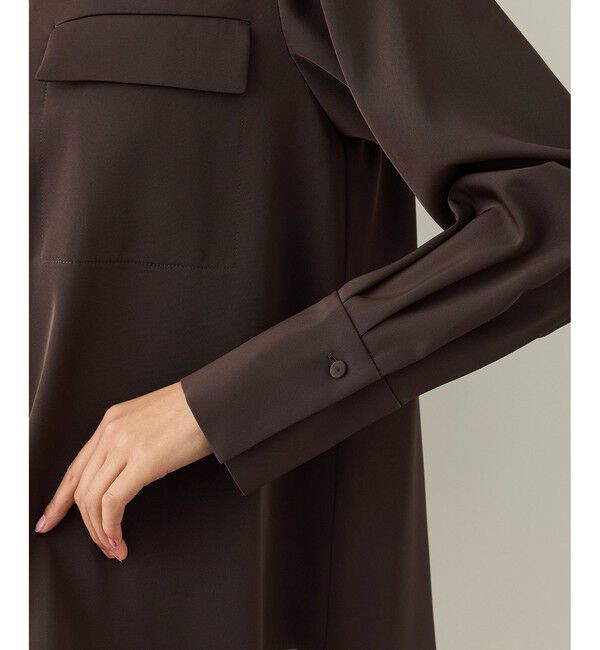 ROPE「フロントジップブラウス/イージーケア・セットアップ対応」|シャツ・ブラウス|