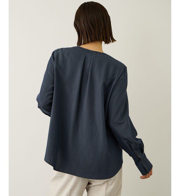 ROPE「フロントジップブラウス/イージーケア・セットアップ対応」|シャツ・ブラウス|