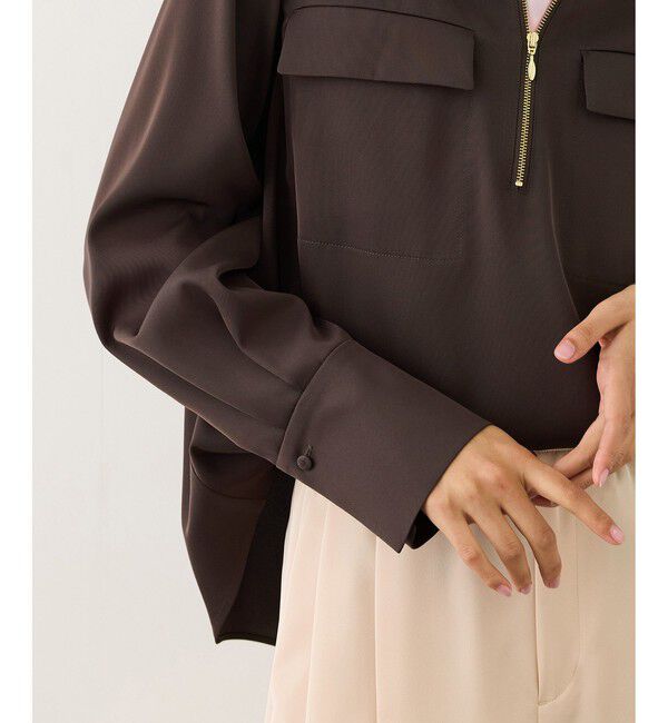 ROPE「フロントジップブラウス/イージーケア・セットアップ対応」|シャツ・ブラウス|