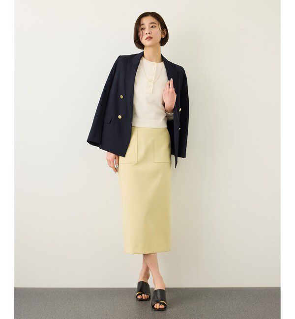 ROPE「ヘンリーネックラグランスリーブニットプルオーバー/イージーケア」|ニット・セーター|