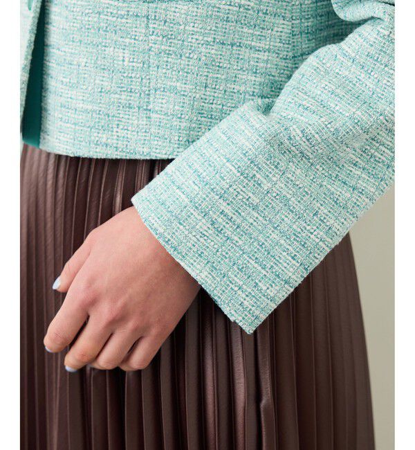 ROPE「ツイードノーカラージャケット」|ノーカラージャケット|