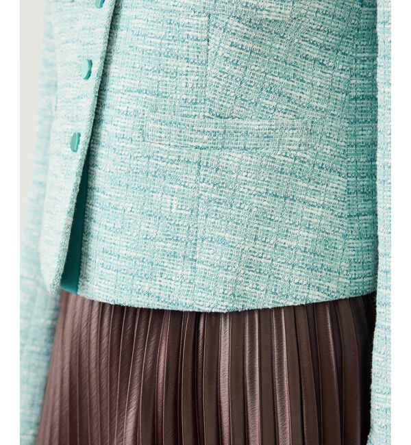 ROPE「ツイードノーカラージャケット」|ノーカラージャケット|