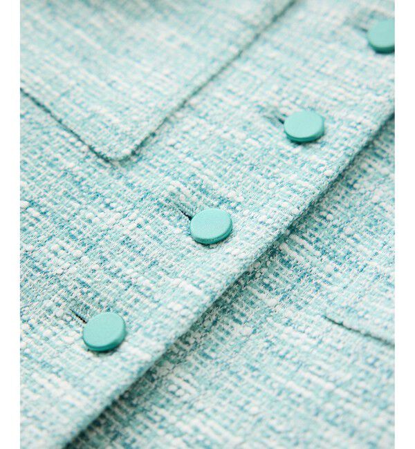 ROPE「ツイードノーカラージャケット」|ノーカラージャケット|