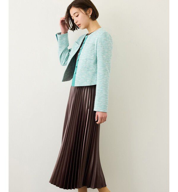 ROPE「ツイードノーカラージャケット」|ノーカラージャケット|