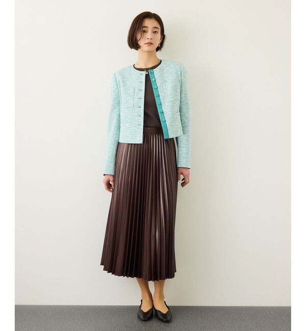 ROPE「ツイードノーカラージャケット」|ノーカラージャケット|