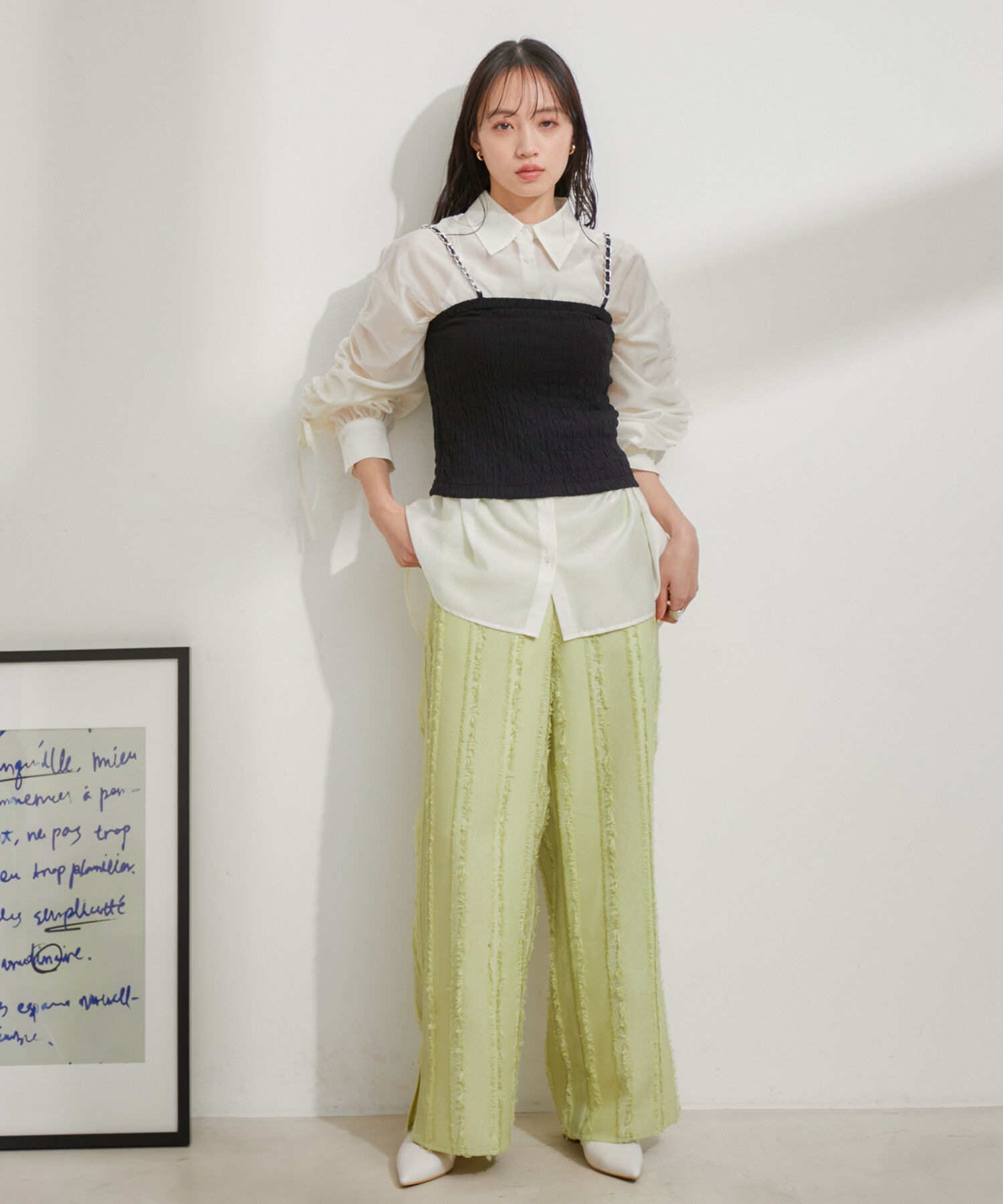 VIS「シャーリングキャミビスチェ」|キャミソール|