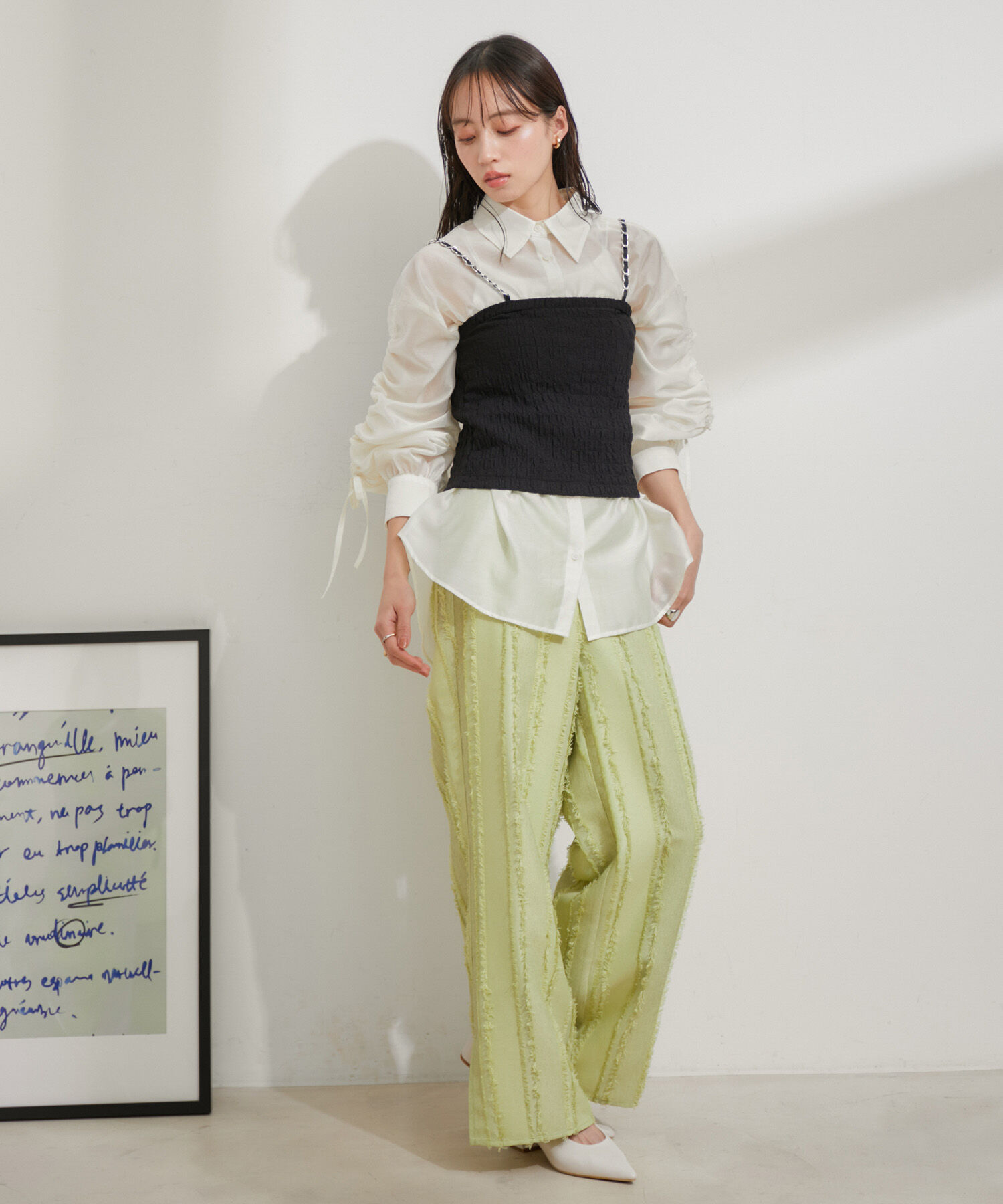 VIS「シャーリングキャミビスチェ」|キャミソール|