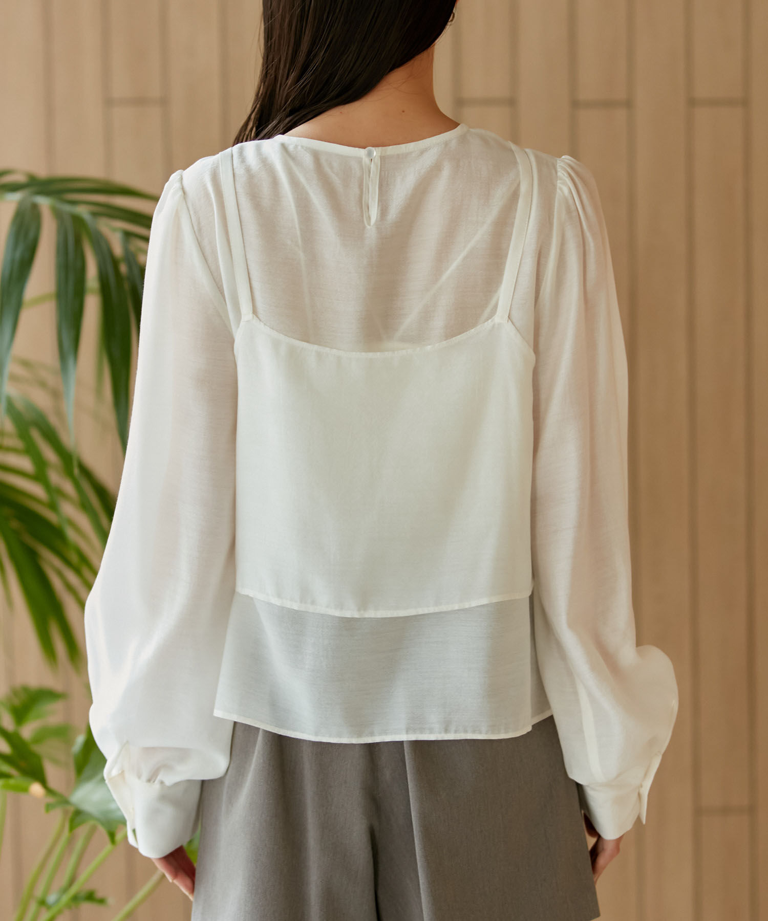 VIS「ビスチェドッキングシアーブラウス」|シャツ・ブラウス|