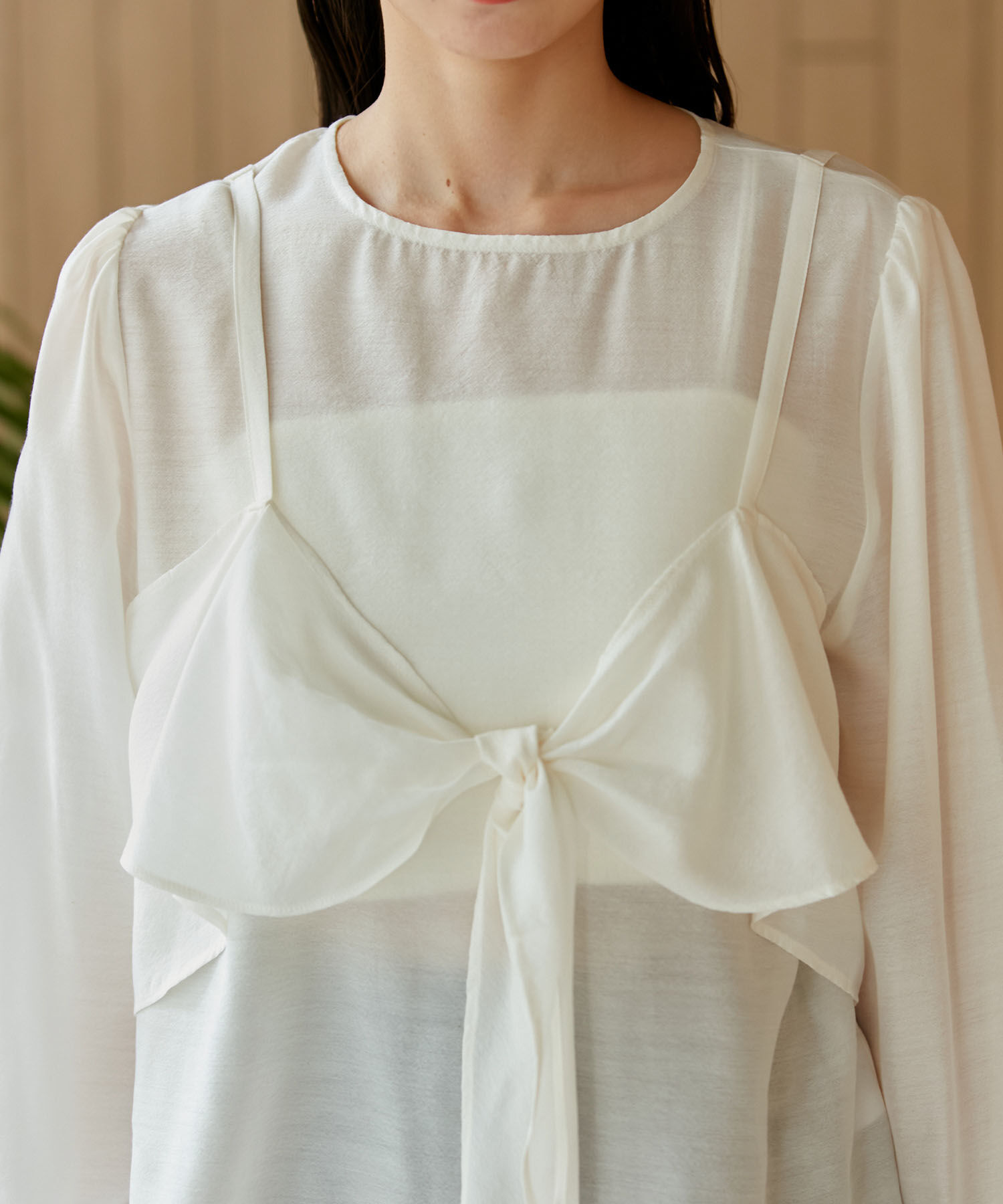 VIS「ビスチェドッキングシアーブラウス」|シャツ・ブラウス|