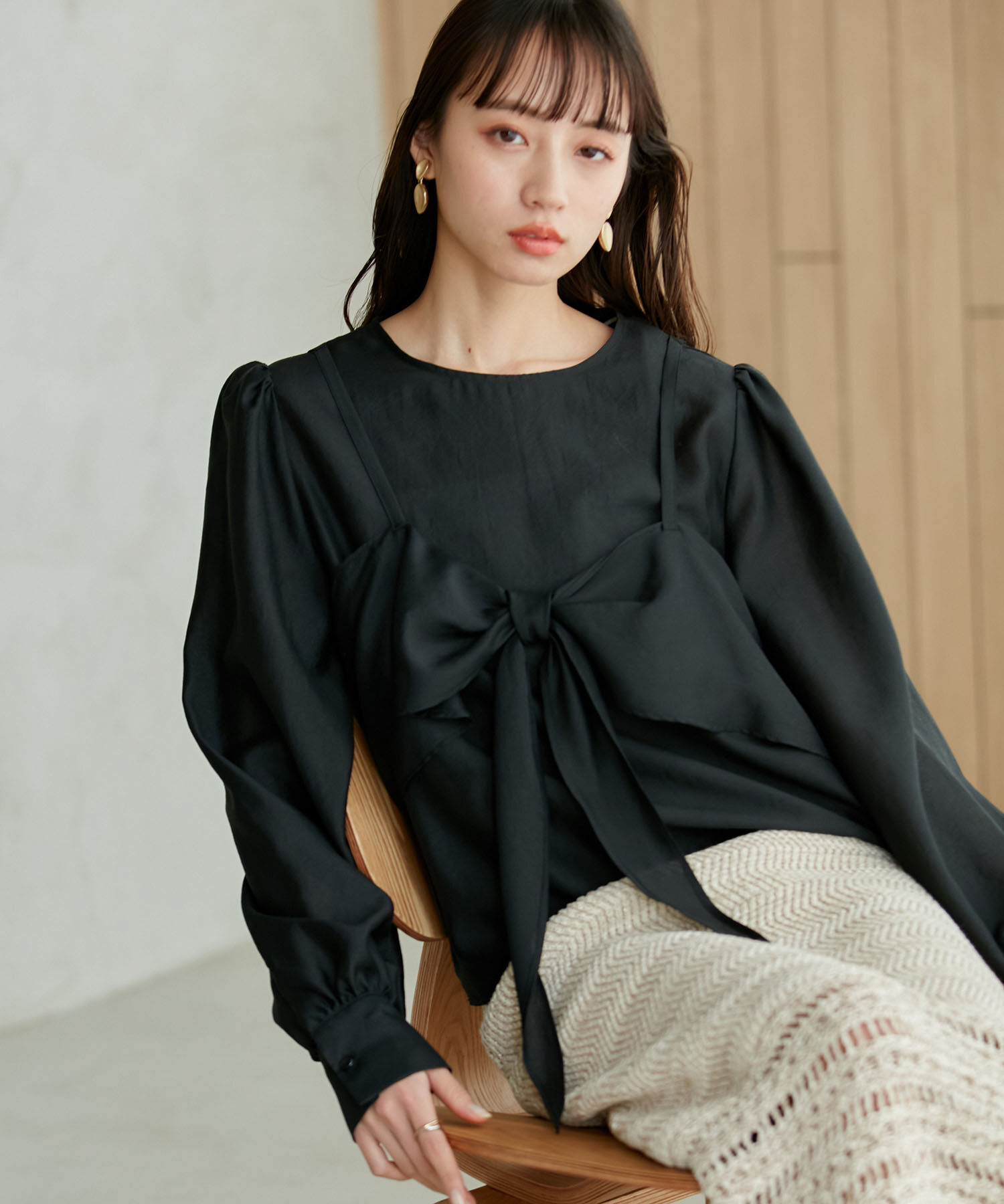 VIS「ビスチェドッキングシアーブラウス」|シャツ・ブラウス|