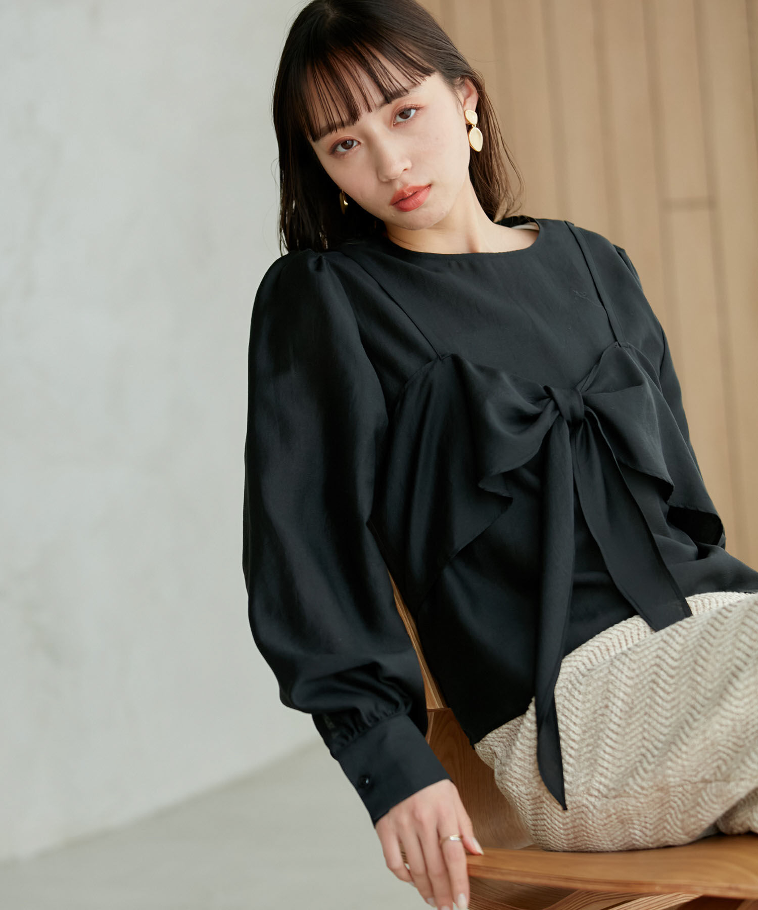 VIS「ビスチェドッキングシアーブラウス」|シャツ・ブラウス|