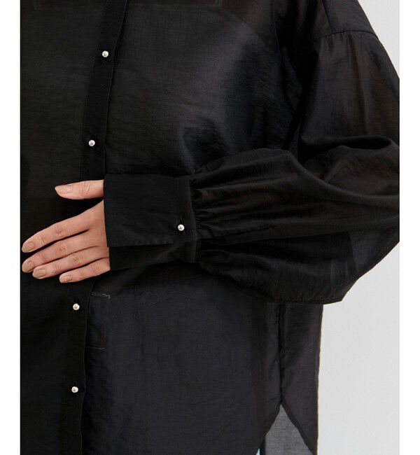 VIS「メタル釦シンプルシアーシャツ」|シャツ・ブラウス|