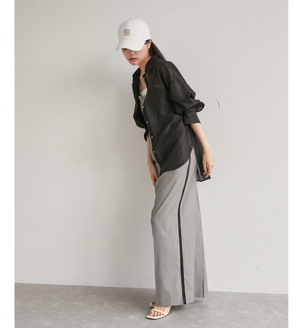 VIS「メタル釦シンプルシアーシャツ」|シャツ・ブラウス|