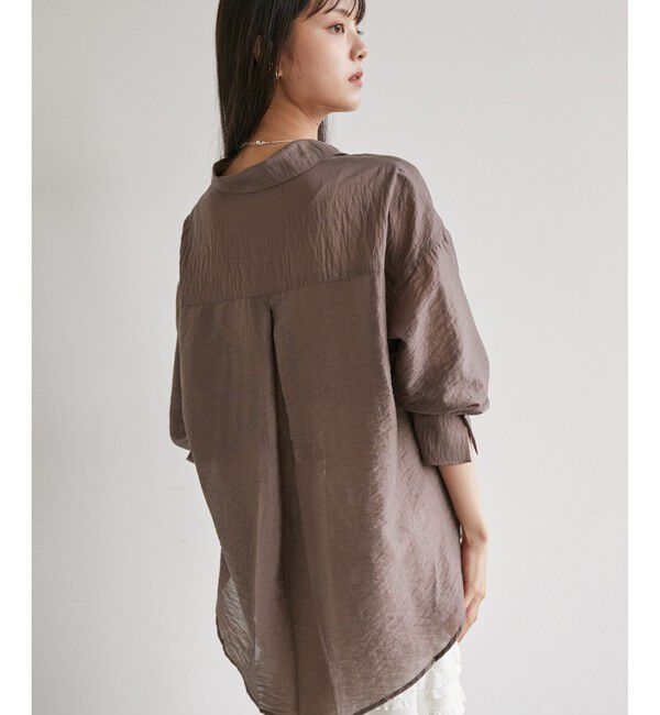 VIS「メタル釦シンプルシアーシャツ」|シャツ・ブラウス|