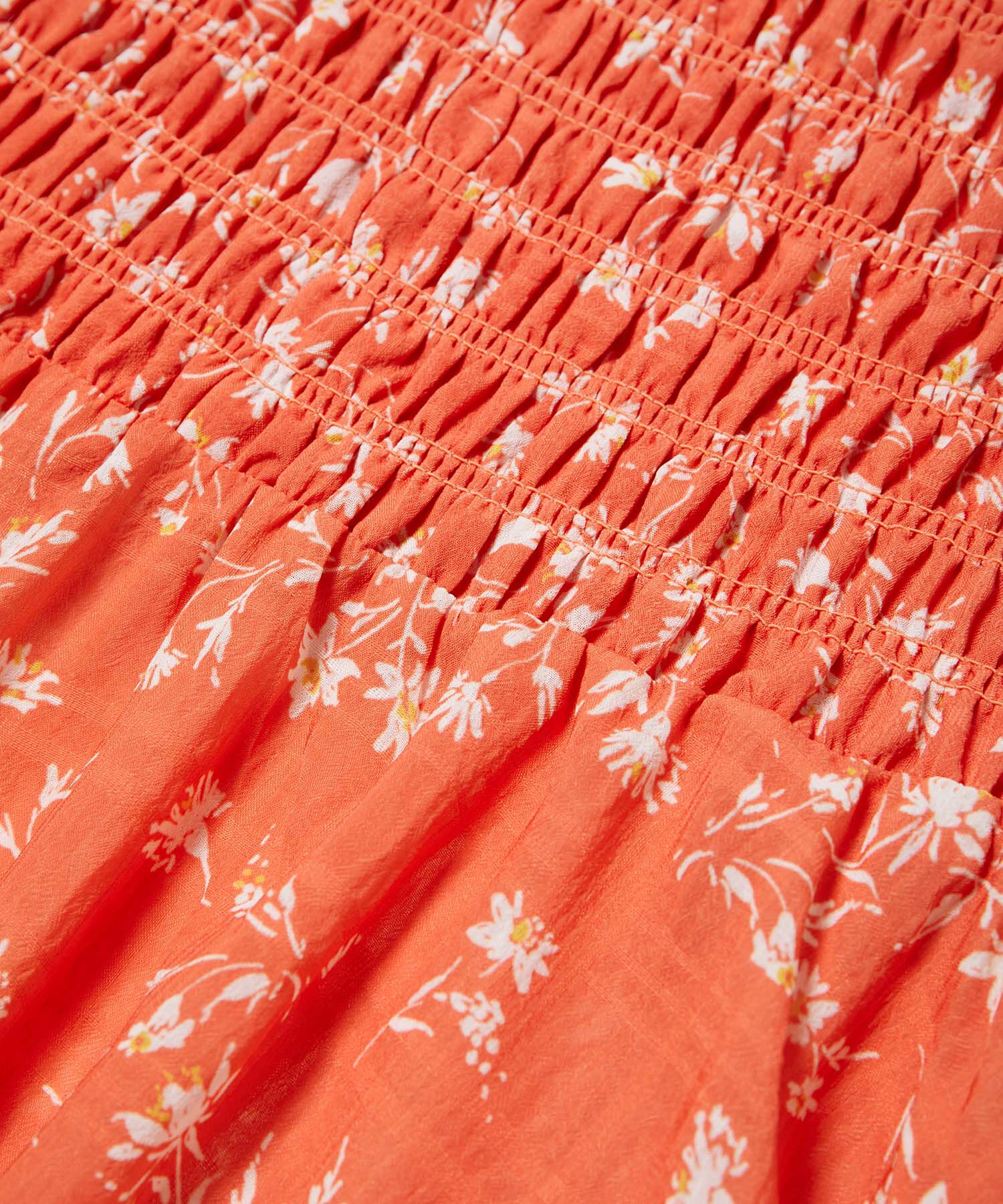 VIS「【セットアップ対応】花柄シャーリングロングスカート」|スカート|