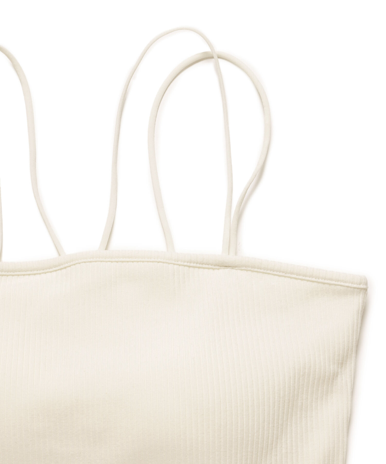 VIS「【選べる着丈】カップ付きロゴ刺繍Wストラップキャミソール【洗える】」|キャミソール|