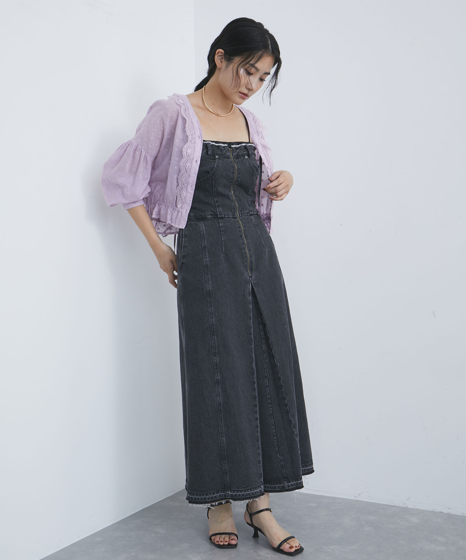 VIS「ドビーフラワーブラウス」|シャツ・ブラウス|