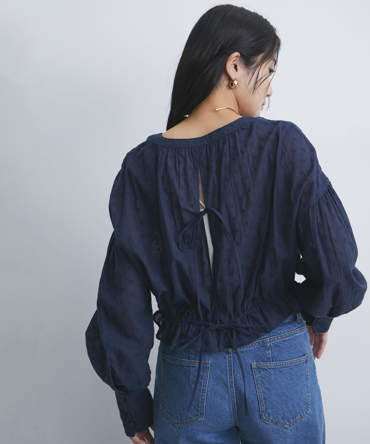 VIS「ドビーフラワーブラウス」|シャツ・ブラウス|