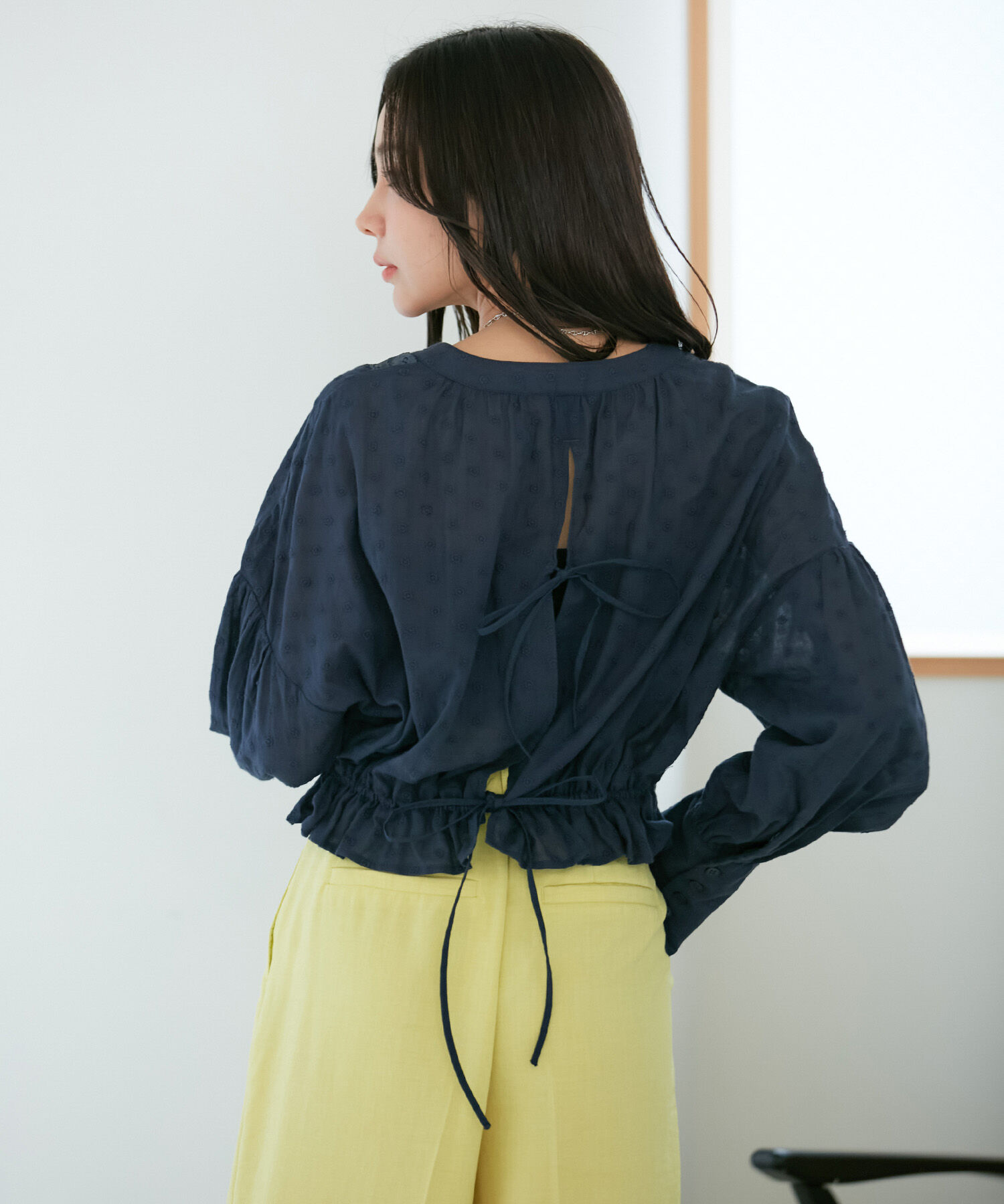 VIS「ドビーフラワーブラウス」|シャツ・ブラウス|