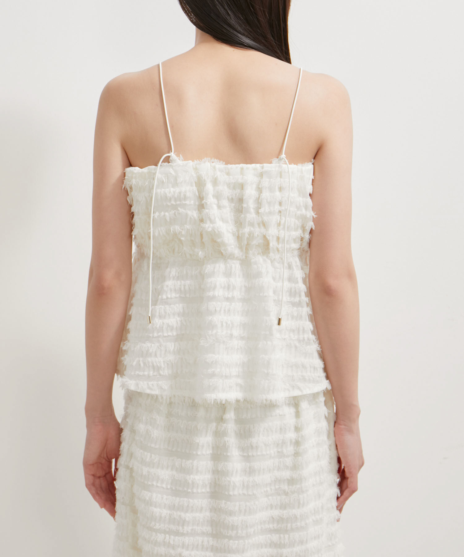 VIS「【洗える】フリンジジャガードビスチェ」|キャミソール|