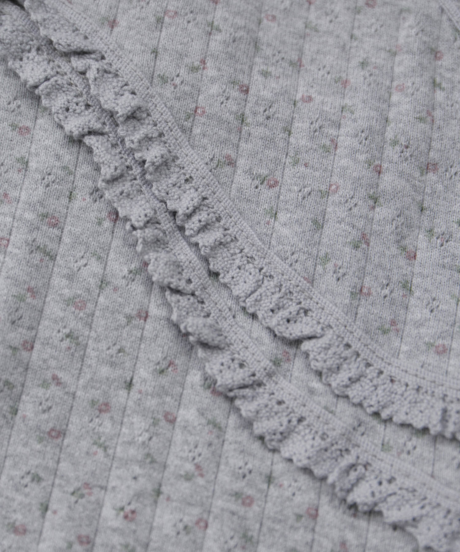 VIS「【洗える】パターンメッシュフリルキャミソール」|キャミソール|