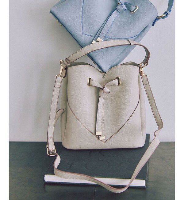 VIS「【累計3万点突破】【2WAY】ハートカットバッグ/追加」|ショルダー・メッセンジャー|ベージュ系(29)