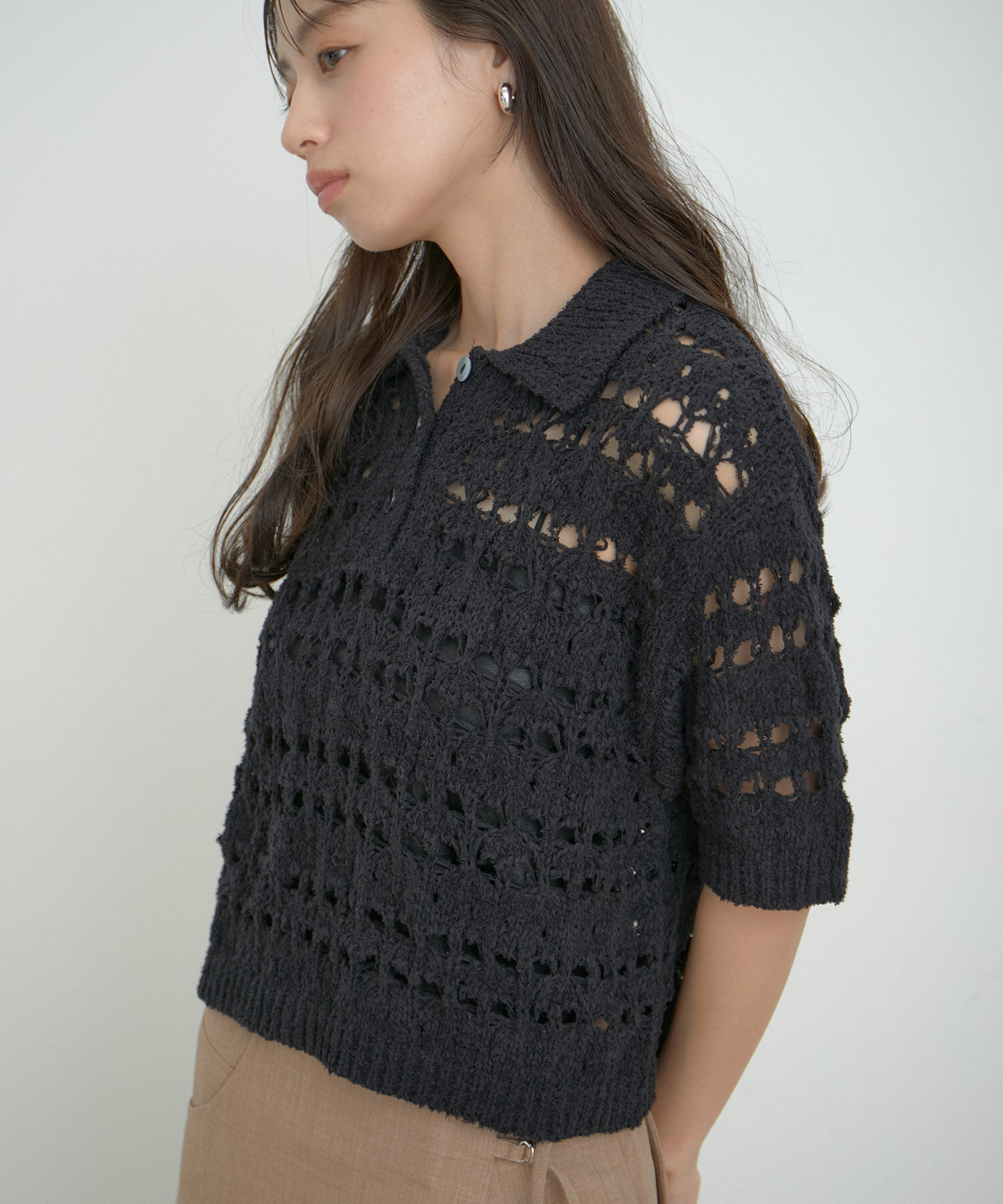 VIS「ファンシーヤーンニットポロ」|その他|