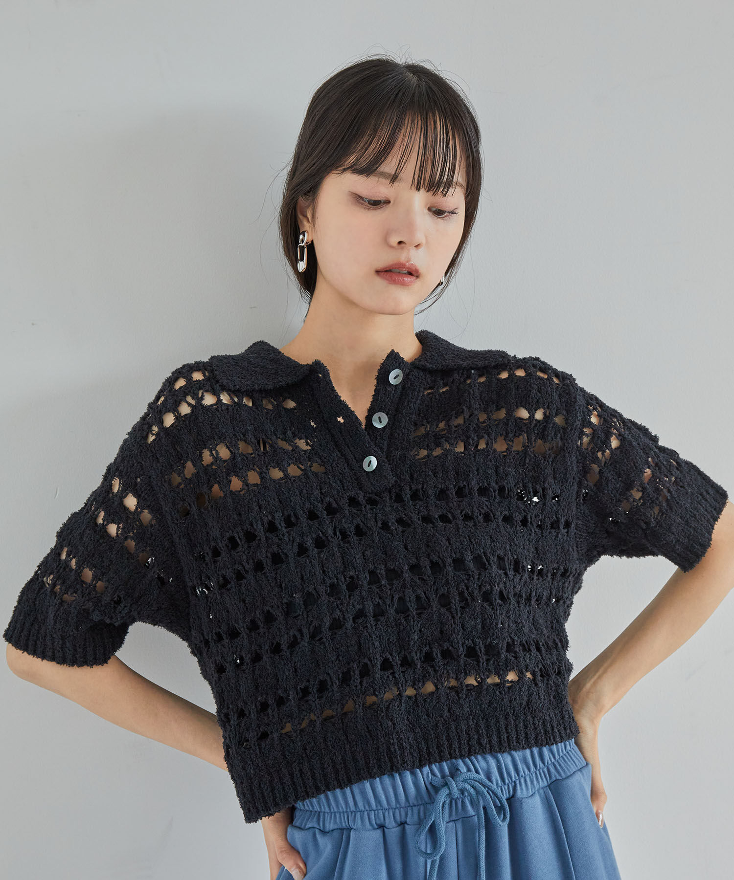 VIS「ファンシーヤーンニットポロ」|その他|