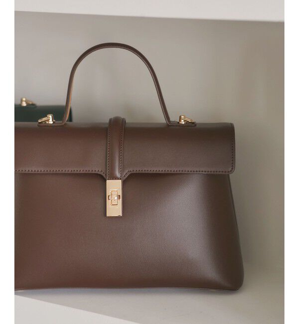 VIS「ひねり金具ワンハンドルバッグ/2WAY,軽量」|ハンドバッグ|ブラウン(20)