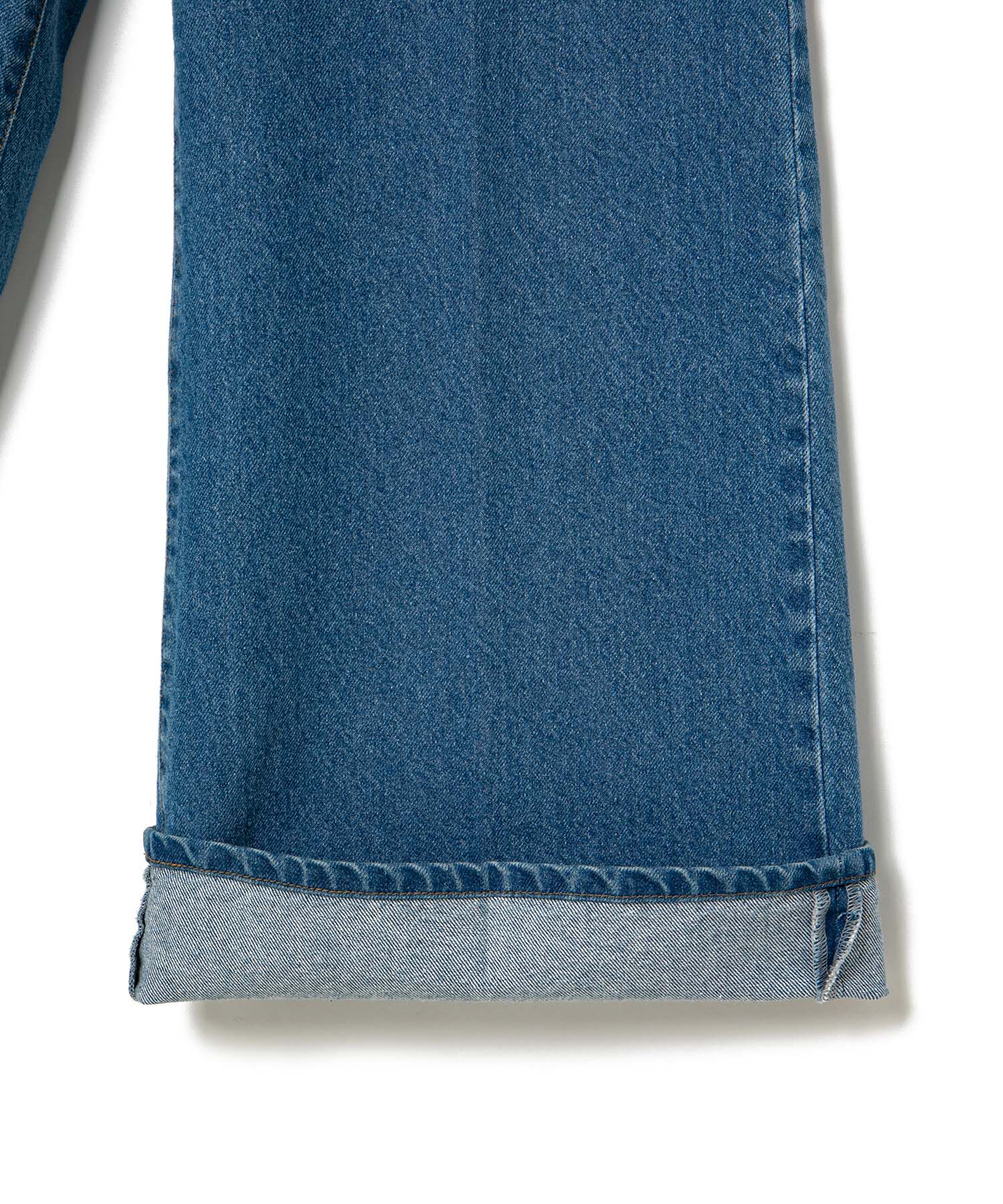 VIS「【洗える】センタープレスワイドデニム」|デニム|