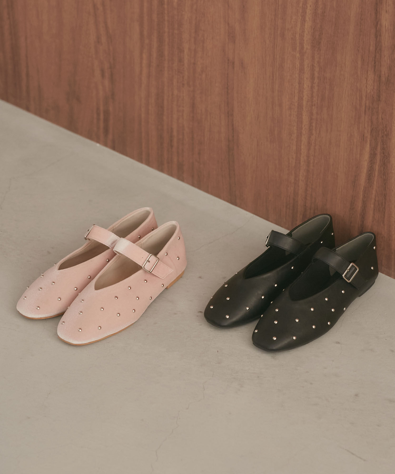 Juze「スタッズメリージェーン」|バレエシューズ|