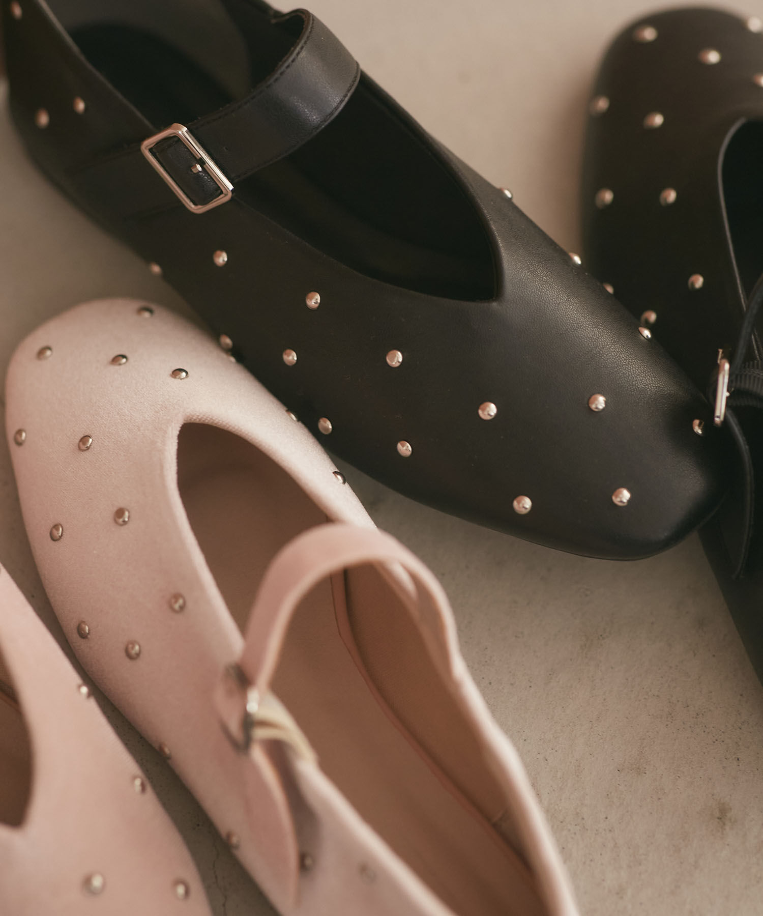 Juze「スタッズメリージェーン」|バレエシューズ|