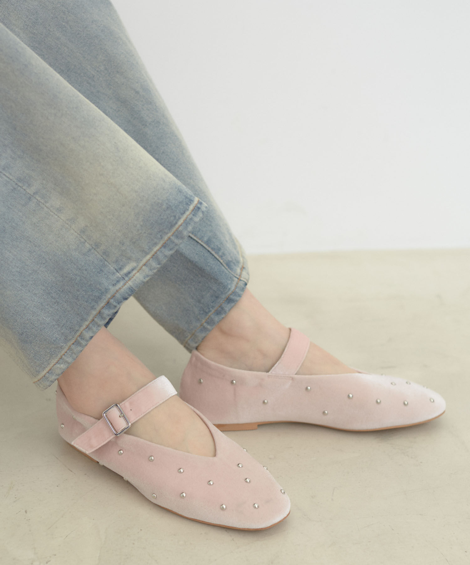 Juze「スタッズメリージェーン」|バレエシューズ|